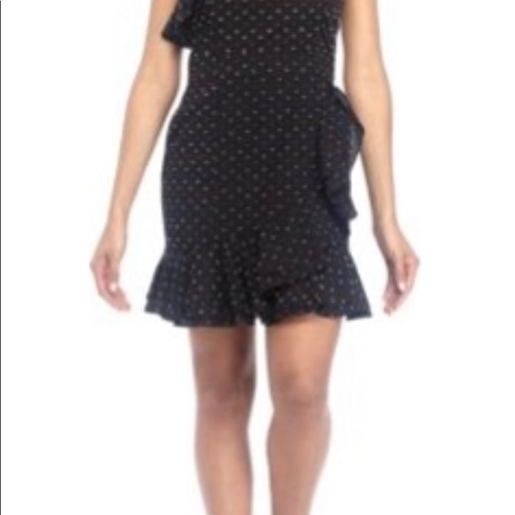 Wayf black with multi colored polka dots dress - Picture 6 of 7